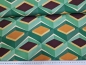 Preview: Viskose – Retro Geometrisches Muster  – grün